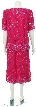 Two Piece Formal Blouse and Skirt Set — back