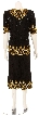 Sequin Flower Bud Two Piece Formal Gown — back