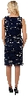 Round Neck Sleeveless Sequined Blouse and Straight Skirt — back