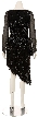 Round Neck Full Sleeves 2-Piece Beaded Cocktail Dress  — back in Black