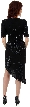 Half Sleeves Short Two Piece Formal Beaded Dress — back
