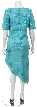 Short Sleeved 2 PieceTea Length Formal Dress — back