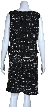 Round Neck Sleeveless Sequined Blouse and Straight Skirt — back in Black/Silver