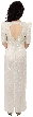 Half Sleeved Full Length Beaded Gown — back