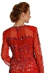 See Thru Bodice and Long Sleeved Beaded Dress — back