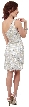 Metallic Tones One Shoulder Sequins Short Prom Dress — back