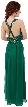 Roman Empire Long Formal Dress with Beaded Straps & Waist — back