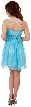 Halter Neck Shirred & Beaded Short Party Dress  — back