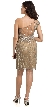 One Shoulder Exquisite Beading Short Formal Prom Dress  — back