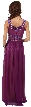 Round Neck Empire Cut Sequined Floor Length Prom Dress — back