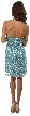 Strapless Sweetheart Neck Short Beaded Prom Dress  — back in Turquoise