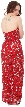 Strapless Sequins & Rhinestones Long Formal Dress with Slit — back in Red/Silver