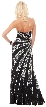 Strapless Sequins & Rhinestones Long Formal Prom Dress — back