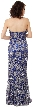 Strapless Sweetheart Neck Floral Lace Long Formal Prom Dress — back