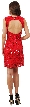 Keyhole Neck & Back Short Sequined Party Prom Dress — back