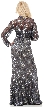 Exquisitely Beaded Long Formal MOB Dress with Jacket — back in Charcoal Jacket
