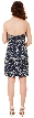 Strapless Leaves Pattern Short Beaded Homecoming Party Dress — back