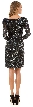 V-Neck Long Sleeves Sequins Short Party Prom Dress — back