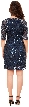 Half Sleeves Elegant Sequins Beaded Short Formal Prom Dress — back