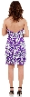 Short Fitted Beaded Short Shift Party Dress — back in Purple/White