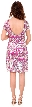 Fully Sequined Short Sleeves Prom Homecoming Dress — back in Fuchsia/Silver