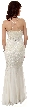 Fitted and Flared Full Length Beaded Formal Dress — back