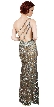 One Shoulder Sparkling Beads & Sequins Long Prom Dress — back