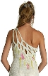 Single Shoulder Formal Dress with Mesh Back — back