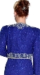Tea Length Sequined Formal Dress with Matching Jacket  — back