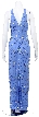 Floral Fountain Hand Beaded Cocktail Dress — back