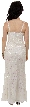 Artistic Sequined Pattern Formal Dress with Jacket — in Ivory