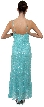 V-Neck Sequined Long Formal Dress with Keyhole  — back