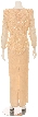 Daisy Formal Beaded Full Sleeves Gown — back