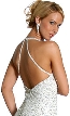 Silver Sparkled Full Length Formal Dress — back