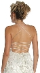 Spaghetti Wedding Dress in Ivory/Silver — back