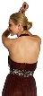 Halter Neck Silk Beaded Cocktail Dress — back