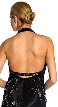 Halter Neck Low Back Cocktail Dress  — back