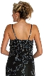 Floral Spaghetti Beaded Evening Dress with Jacket — back in Black/Silver
