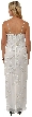Floral Spaghetti Beaded Evening Dress with Jacket — back