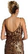 Medium Length Flared Beaded Formal Cocktail Dress — back