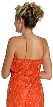 Shirred Bodice Beaded Long Formal Prom Dress — back