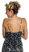 Boat Neck Long Formal Dress with Artistic Beaded Design — back in Navy