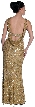 Studded Empress Formal Prom Dress with Shirred Bust — back