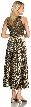 Formal Dress with Free Flowing Checkered Skirt — back