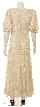 A-line Medium Length Lace Gown with Pearls Beadwork — back