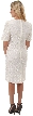 V-Neck Half Sleeves Beaded Cocktail Formal Dress — back