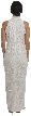 Full Length Floral Beaded Turtle Neck Gown — back
