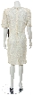 Short Half Sleeves Lace Cocktail Dress with Pearls — back
