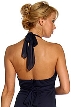 Halter Neck Rhinestones Belt Long Formal Evening Dress — back