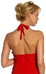 Halter Top Cocktail Dress with Silver Accent — back